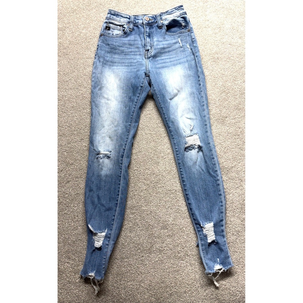KanCan Jeans Womens Size 26 High Rise Distressed Skinny Denim Pants